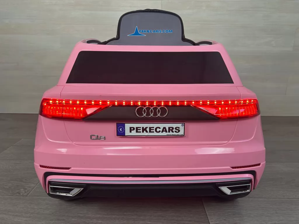 Audi Q8 12V Rosa coche para niños electrico vista trasera