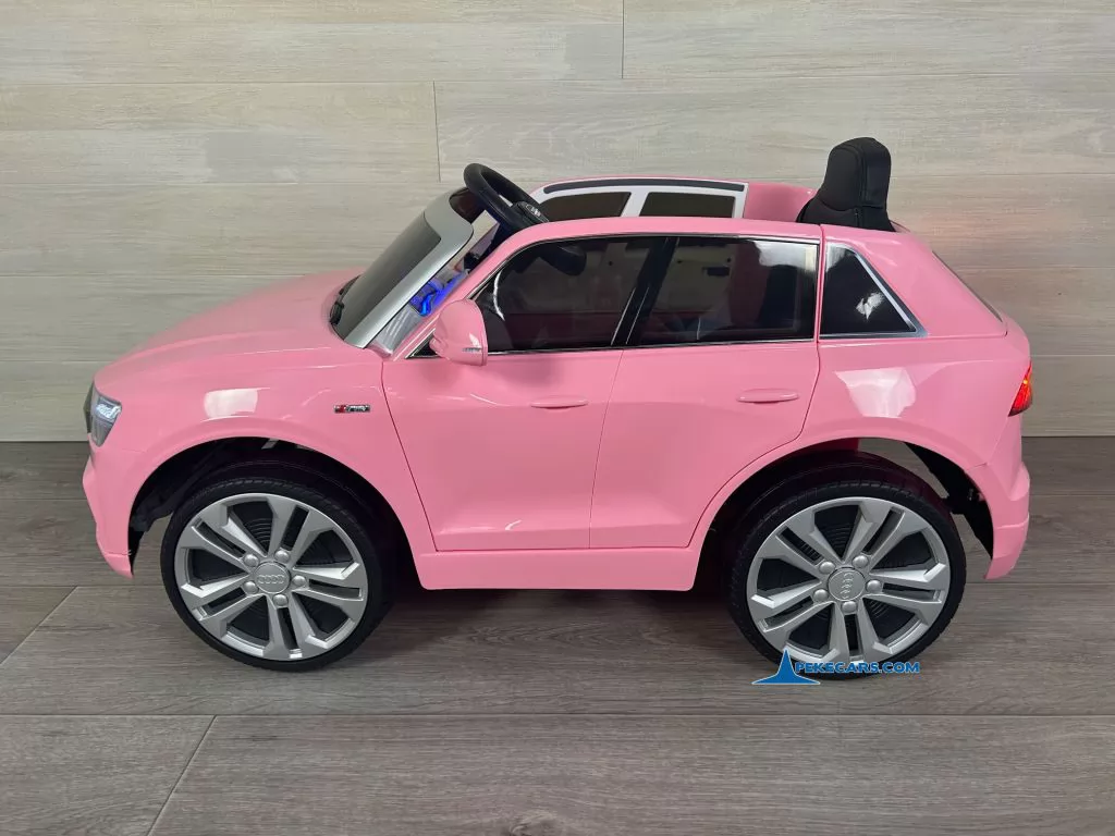 Audi Q8 12V Rosa coche para niños electrico vista lado izquierdo