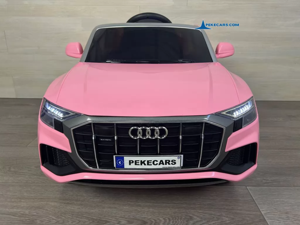 Audi Q8 12V Rosa coche para niños electrico vista frontal