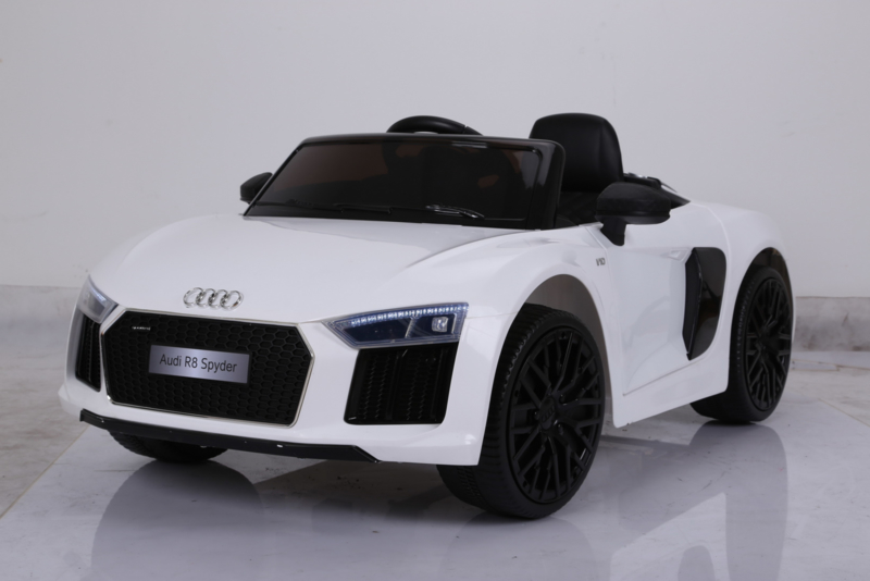 Coche electrico para niños Audi R8 Spyder blanco vista principal