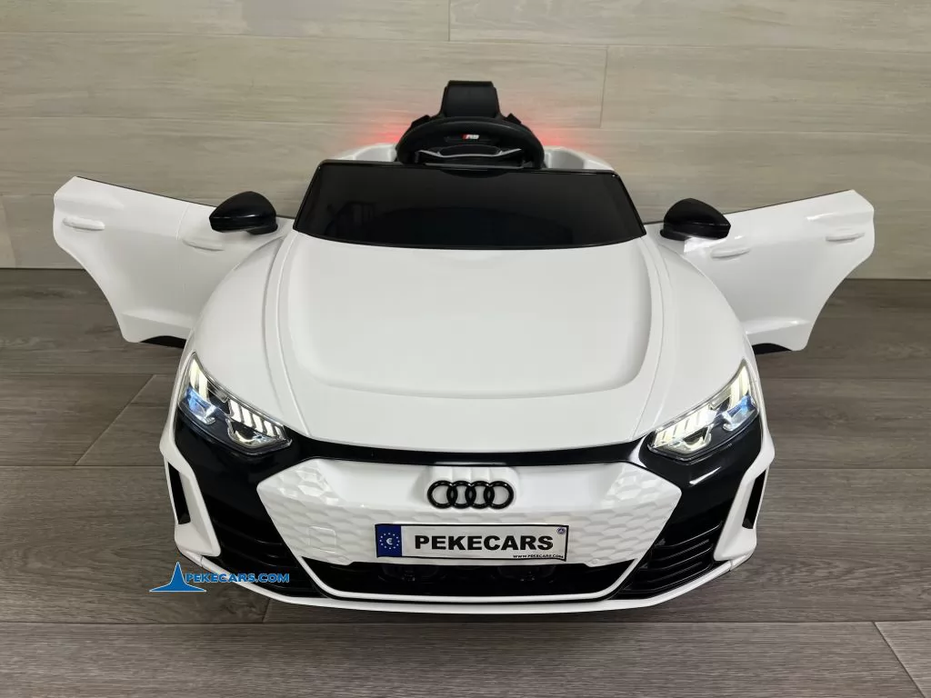 Audi RS E-Tron GT 12V 2.4G Blanco puertas abiertas