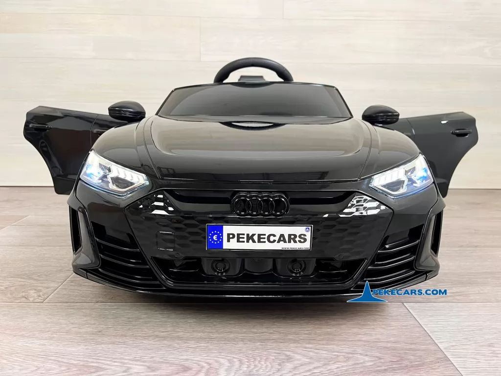 coches electricos para niños audi rs e tron gt negro metalizado frente puertas