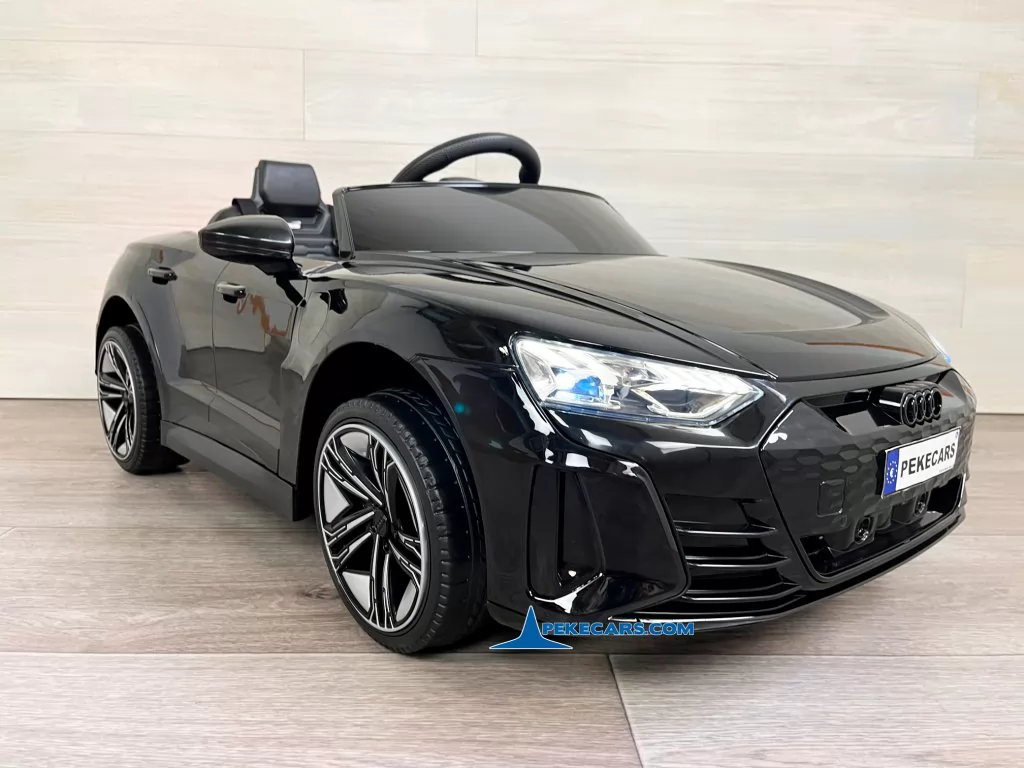 coches para niños audi rs e tron gt negro metalizado vista izquierda
