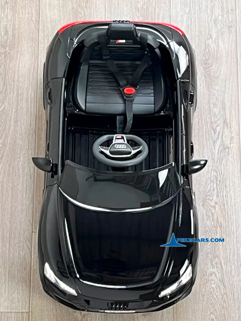 audi rs e tron gt negro metalizado coches electricos niños vista arriba
