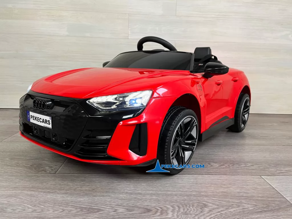 coche electrico niños audi rs e tron gt rojo vista frente derecha
