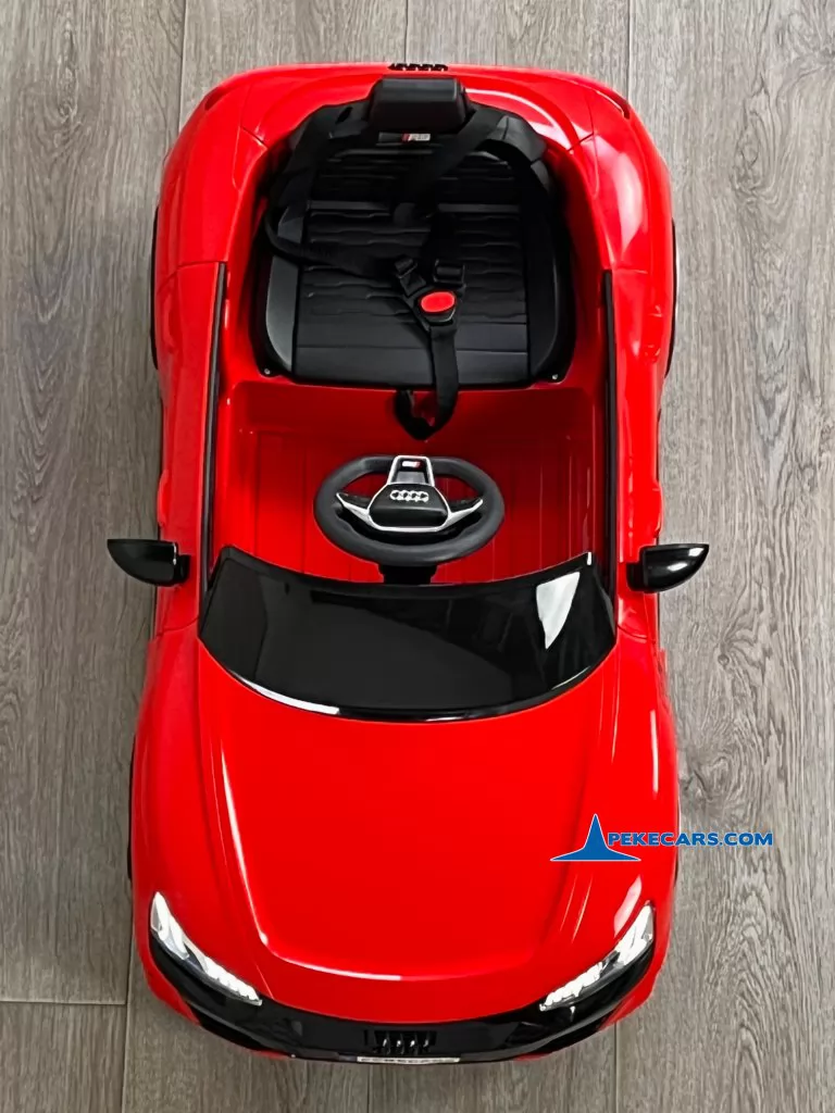 audi rs e tron gt rojo coches electricos niños vista arriba