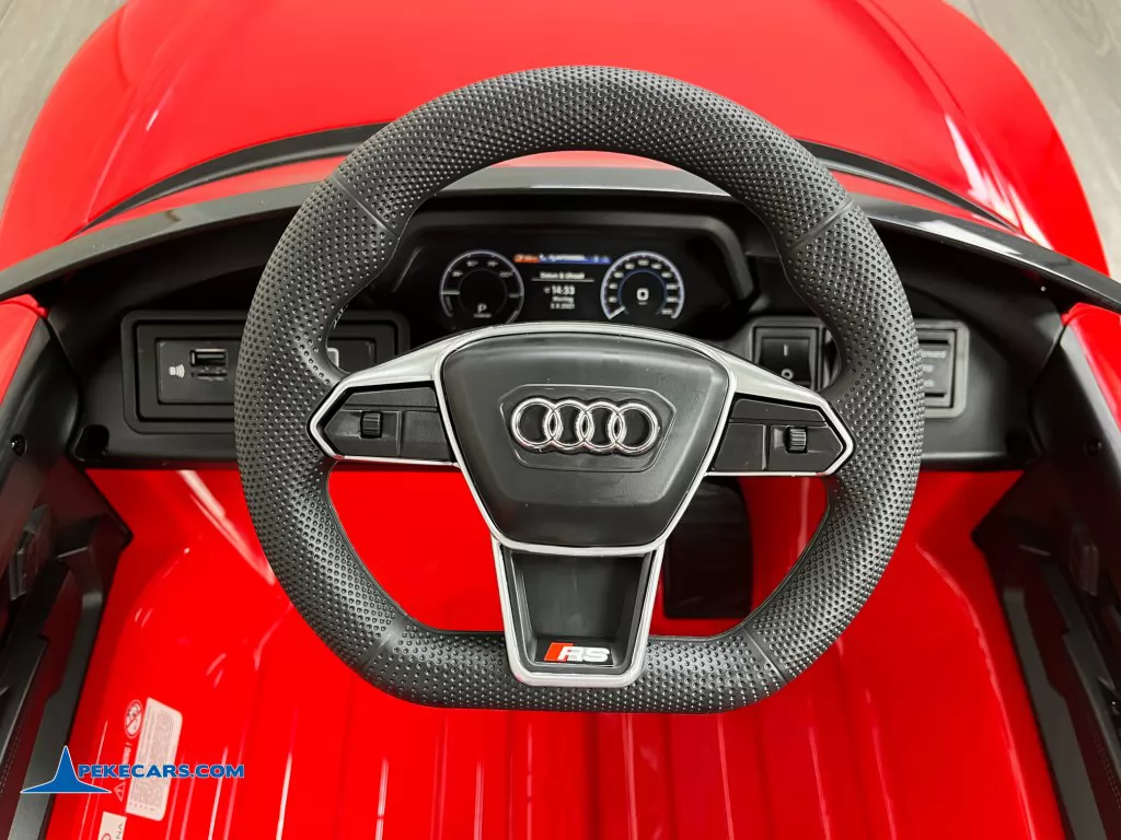 coches para niños audi rs e tron gt rojo volante