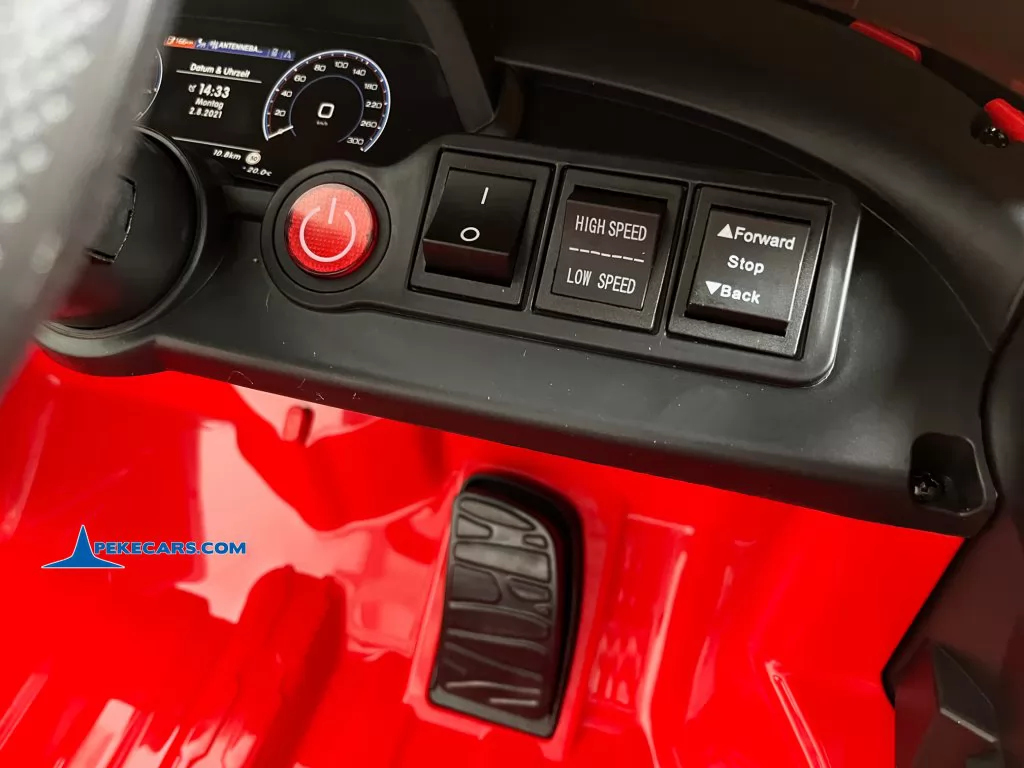 audi rs e tron gt rojo coche electrico niños botonera