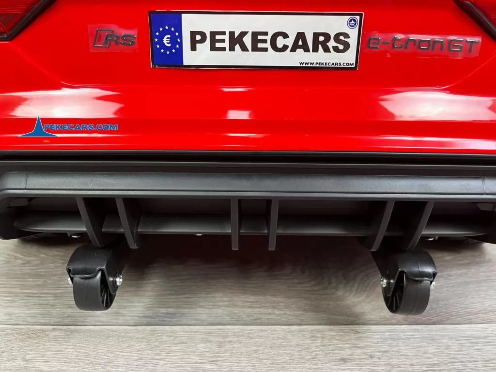 audi rs e tron gt rojo coches electricos niños detalle detras