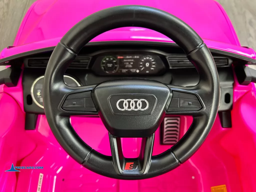 Audi SQ8 rosa coche electrico para niños volante