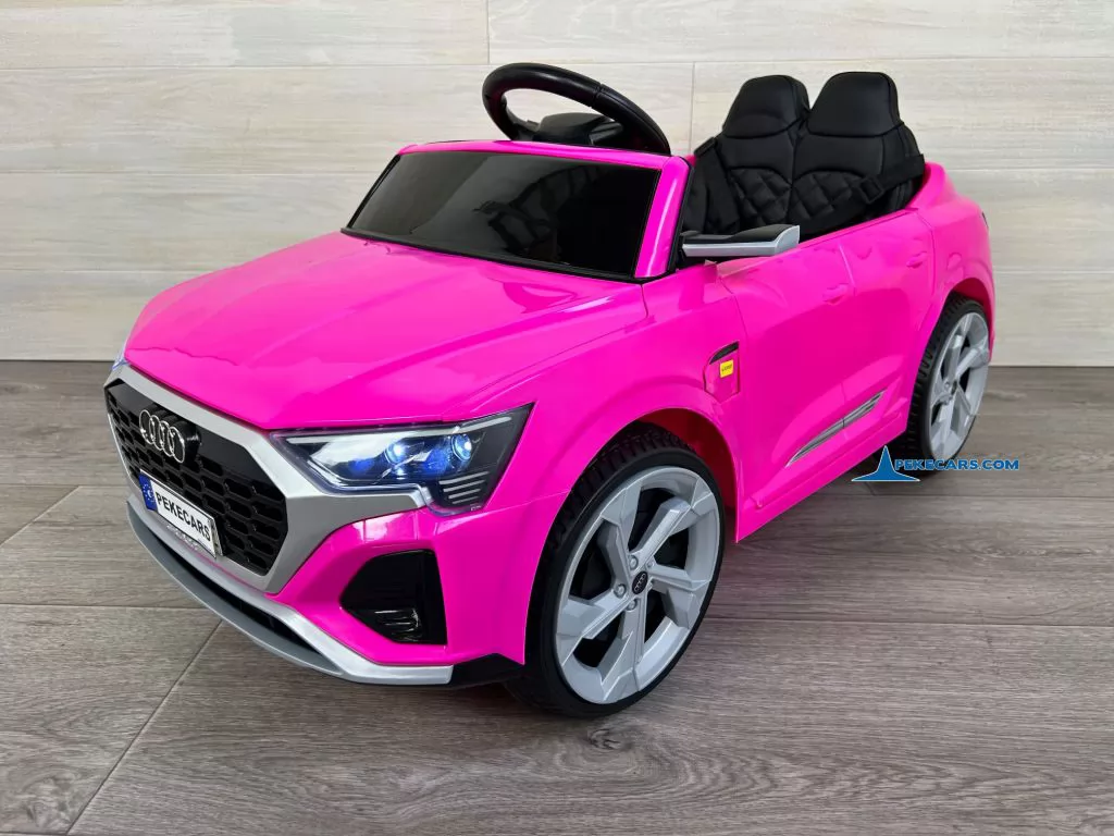 Audi SQ8 rosa coche electrico para niños vista frente derecha