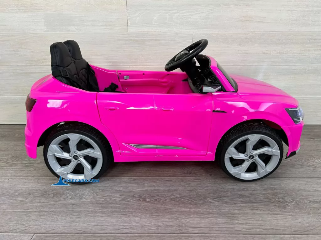 Audi SQ8 rosa coche electrico para niños lado izquierdo