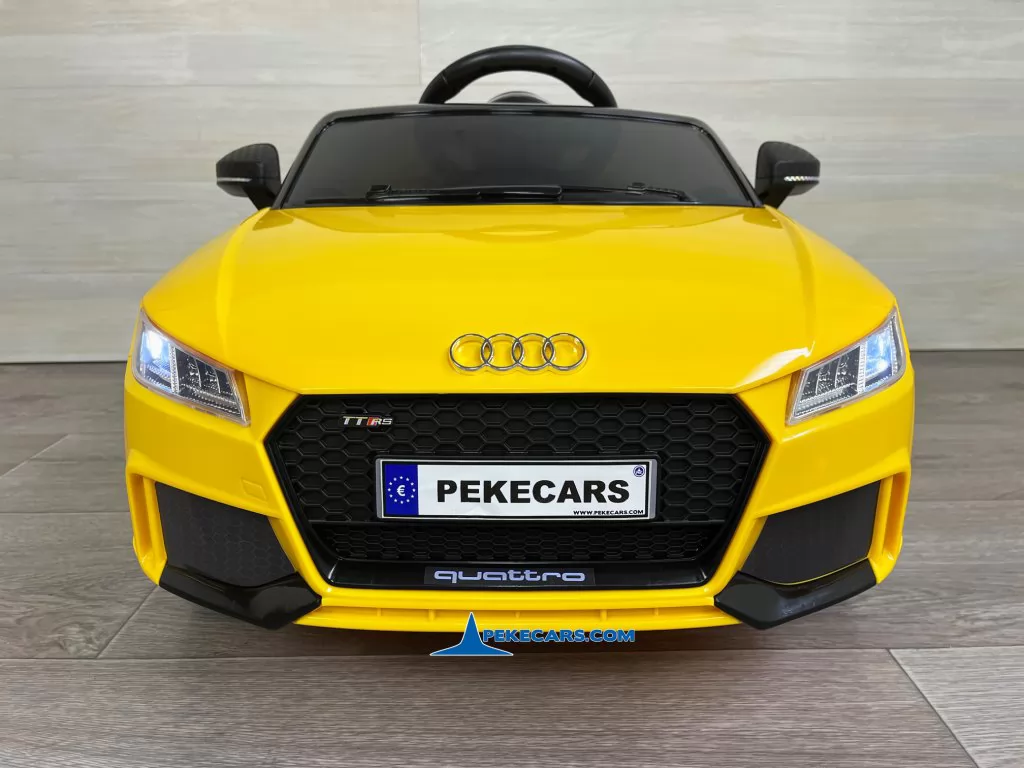 coches electricos niños audi tt 12v amarillo frontal