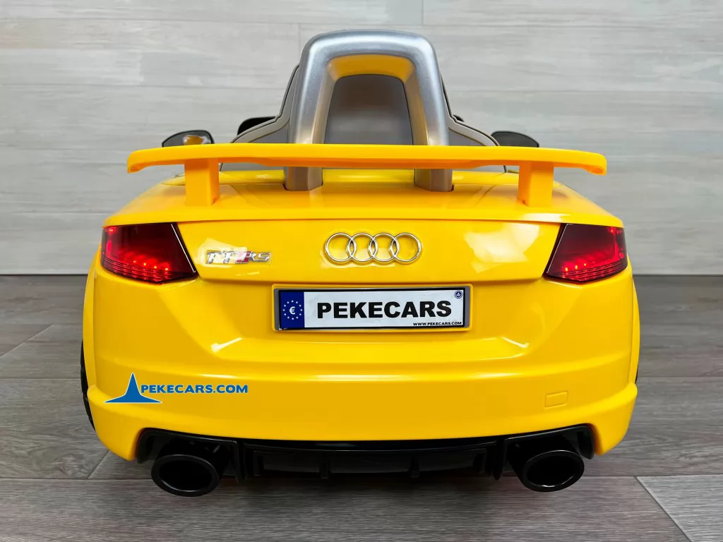 audi tt 12v amarillo coche electrico niños luces freno
