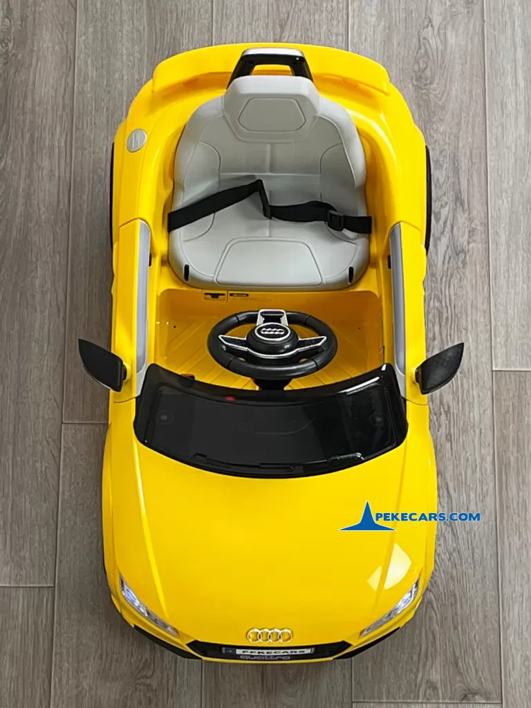 audi tt 12v amarillo coches electricos niños vista arriba