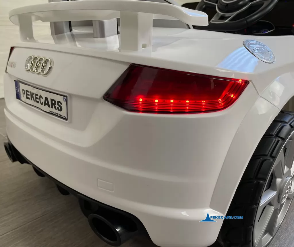 coches teledirigidos audi tt 12v blanco luces traseras