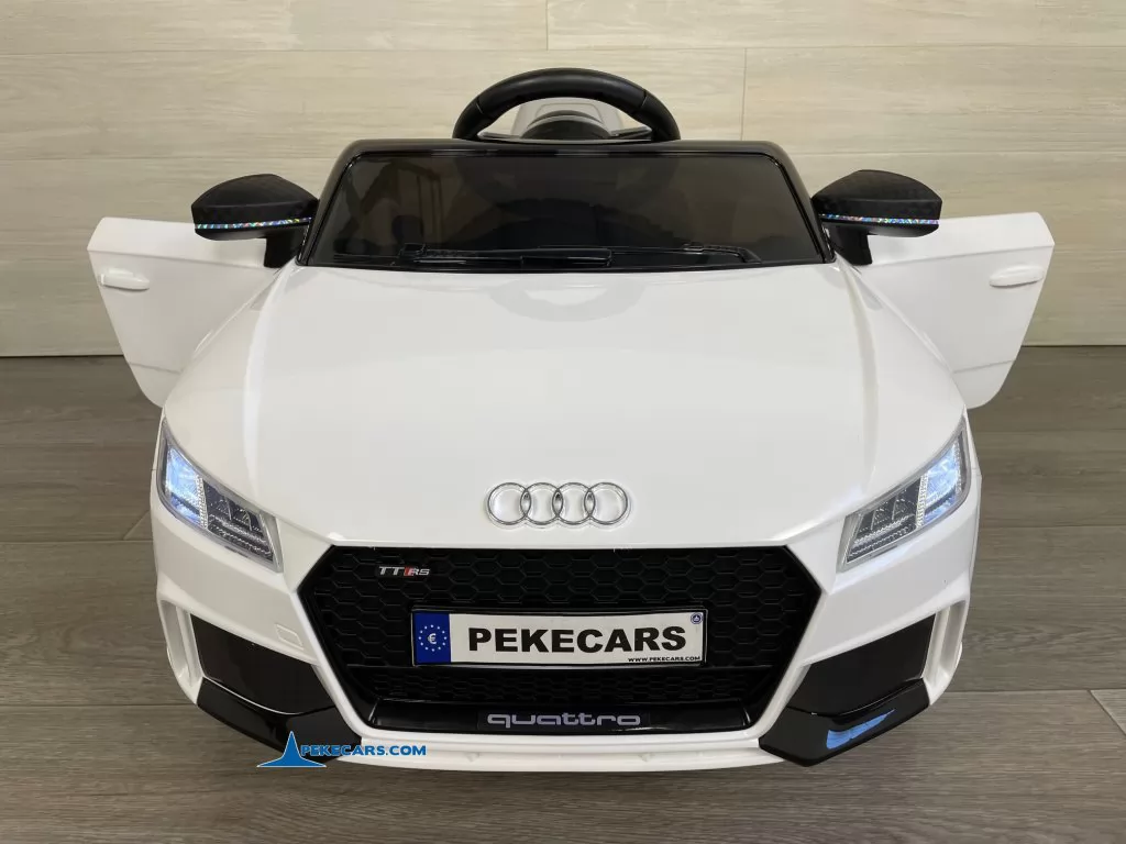 coches teledirigidos audi tt 12v blanco puertas abiertas