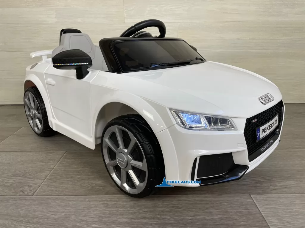 coches teledirigidos audi tt 12v blanco vista izquierda