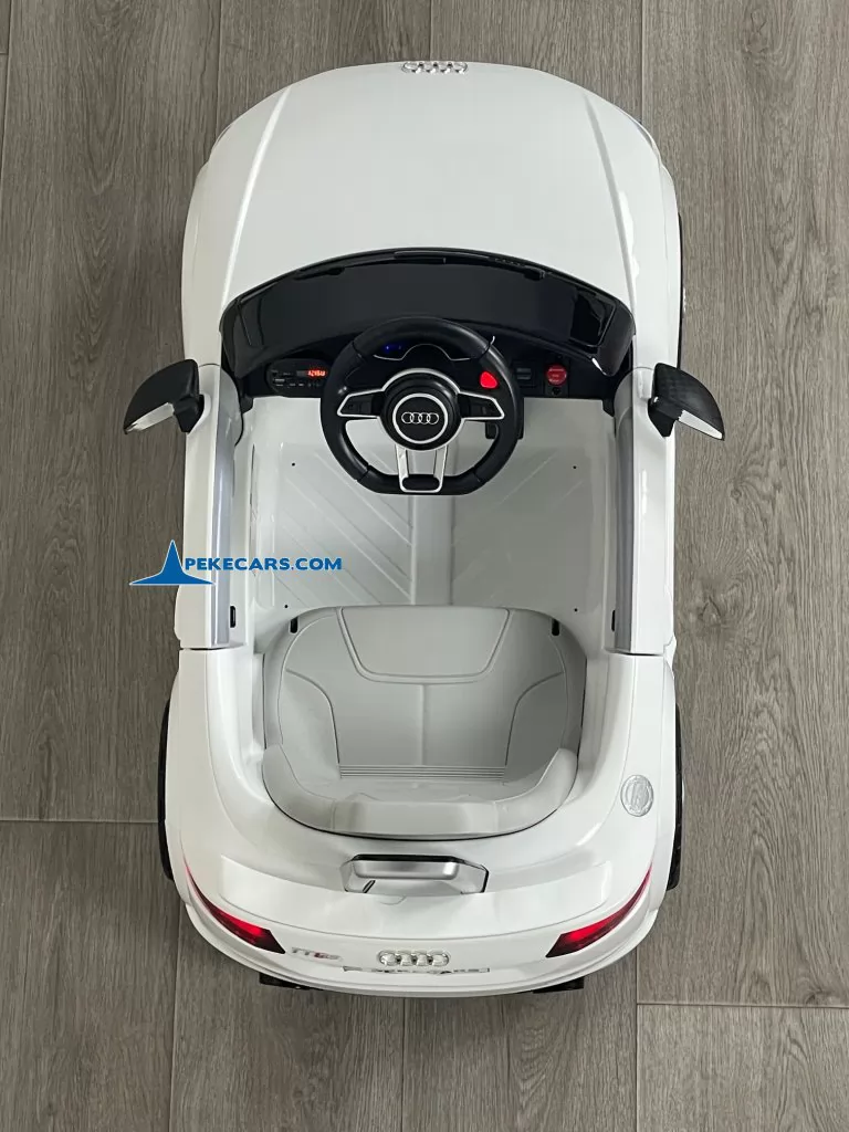 coches teledirigidos audi tt 12v blanco vista arriba