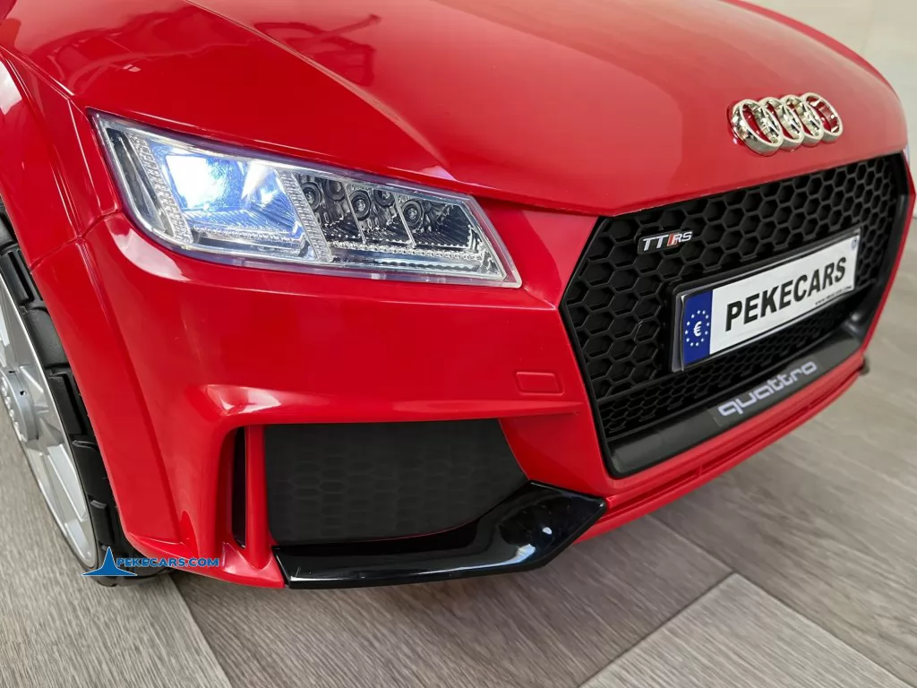 coches teledirigidos audi tt 12v rojo luces frontales