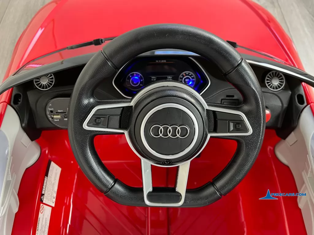 coches teledirigidos audi tt 12v rojo volante