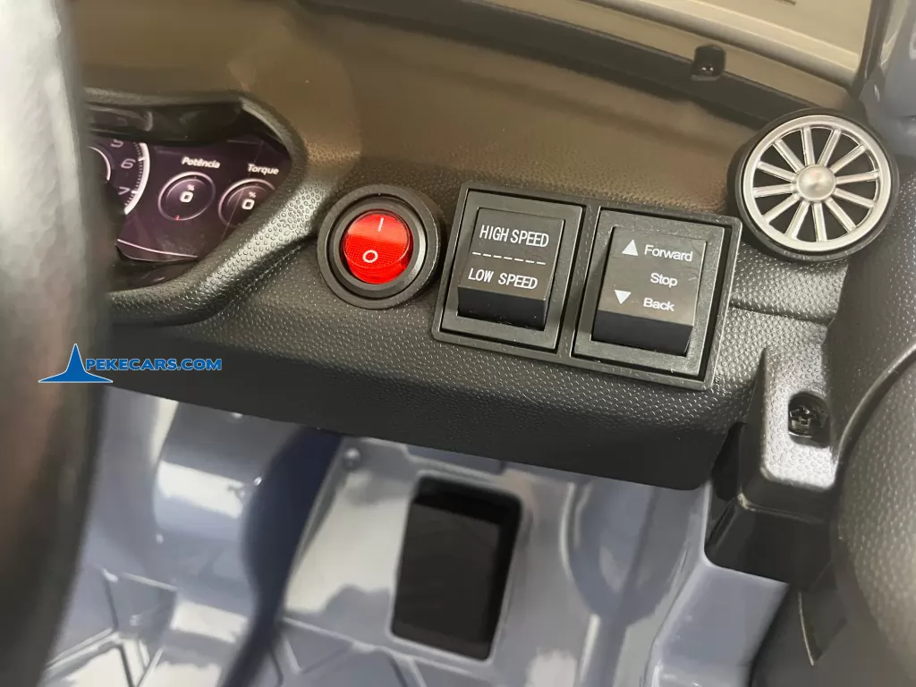 Audi TT RS Roadster 1 Plaza 12V 2.4G Azul Claro detalle panel