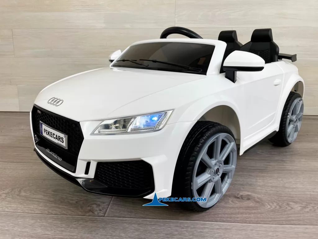Audi TT RS Roadster 1 Plaza 12V 2.4G Blanco lateral detalle