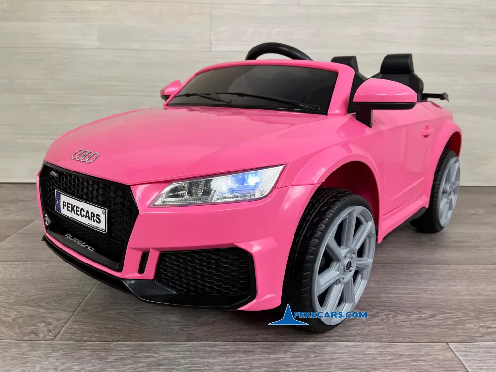 Audi TT RS Roadster 1 Plaza 12V 2.4G Rosa lateral detalle
