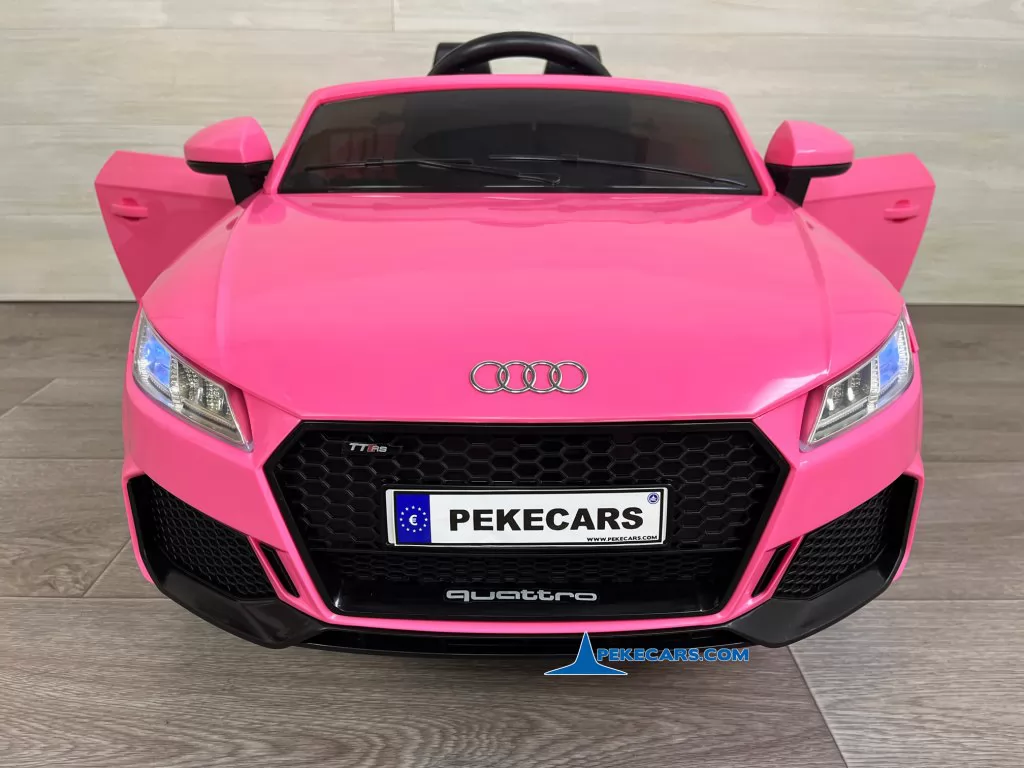 Audi TT RS Roadster 1 Plaza 12V 2.4G Rosa frontal puertas