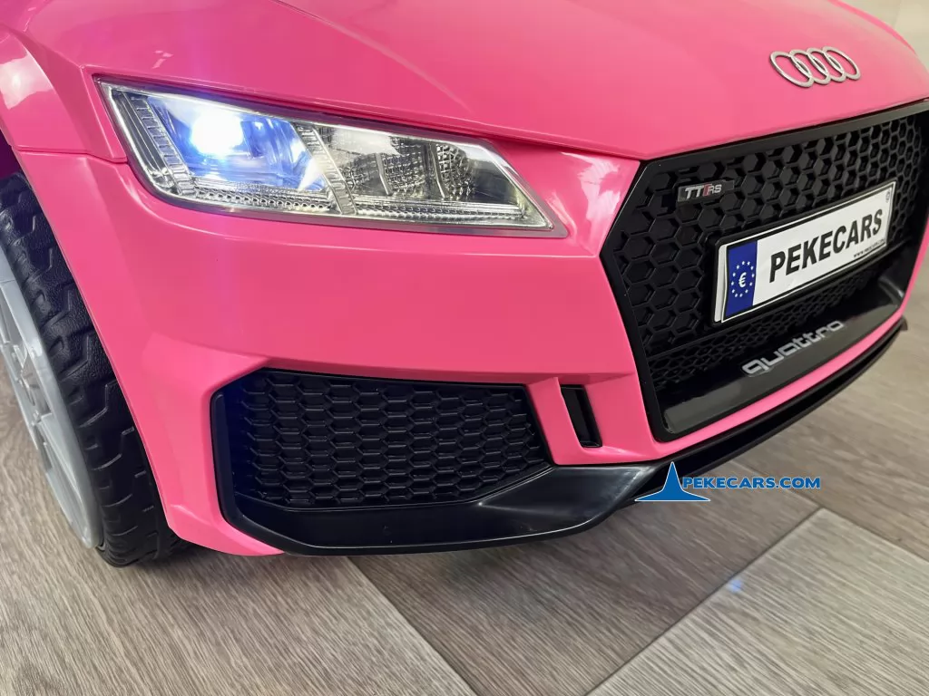 Audi TT RS Roadster 1 Plaza 12V 2.4G Rosa luces frontales