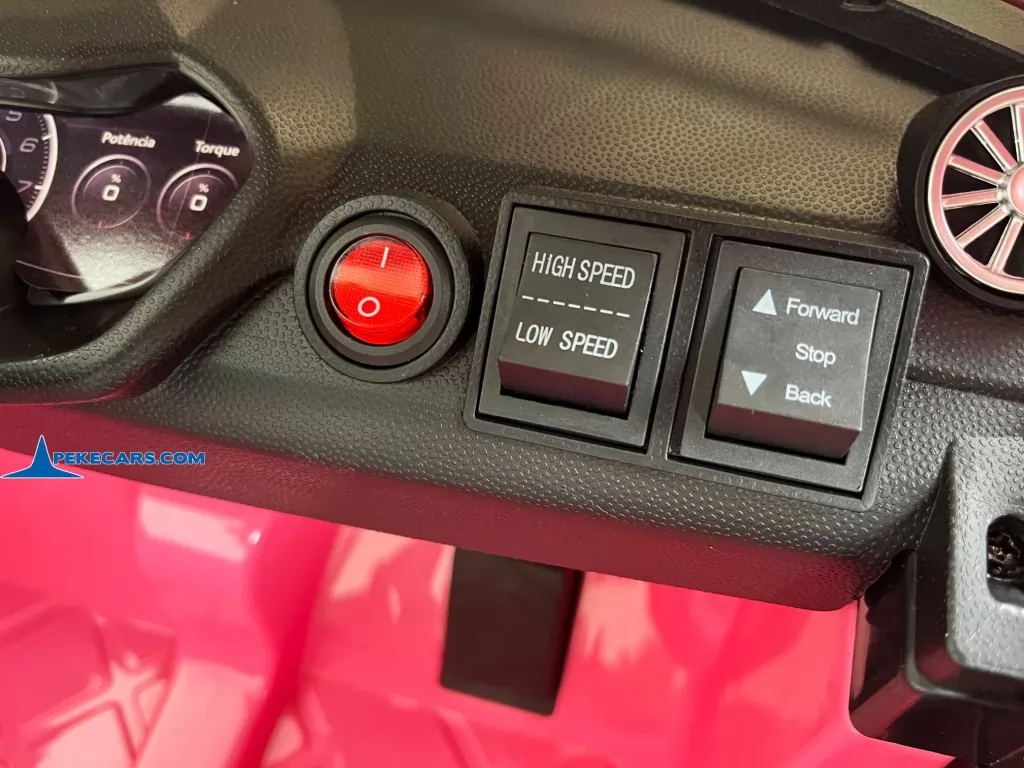 Audi TT RS Roadster 1 Plaza 12V 2.4G Rosa velocimetro