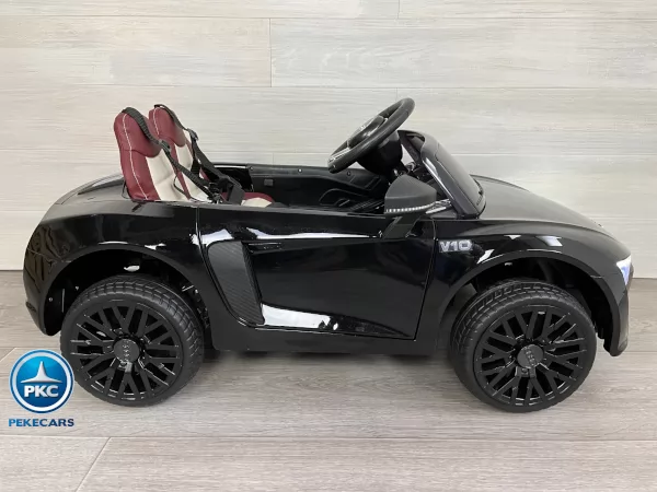 Coche electrico para niños Audi Little R8 Spyder Negro vista lateral