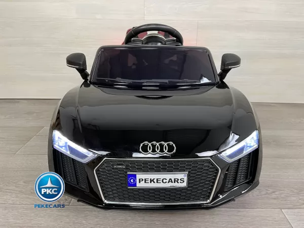 Coche electrico para niños Audi Little R8 Spyder Negro vista de frente