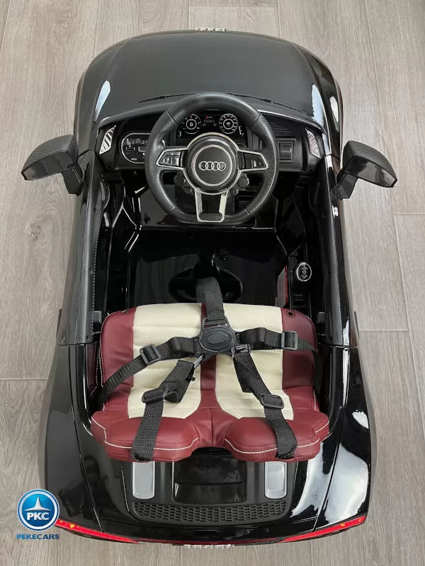 Coche electrico para niños Audi Little R8 Spyder Negro vista desde arriba