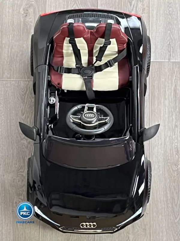 Coche electrico para niños Audi Little R8 Spyder Negro vista desde arriba