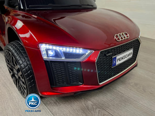 Coche eléctrico para niños Audi Little R8 Spyder Rojo Metalizado vista delantera