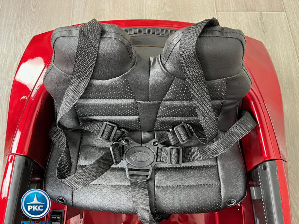 Coche eléctrico para niños Audi Little R8 Spyder Rojo Metalizado vista asientos de polipiel negro