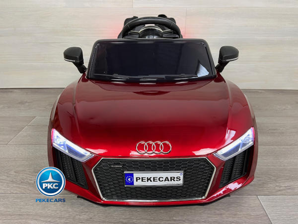 Coche eléctrico para niños Audi Little R8 Spyder Rojo Metalizado vista de frente