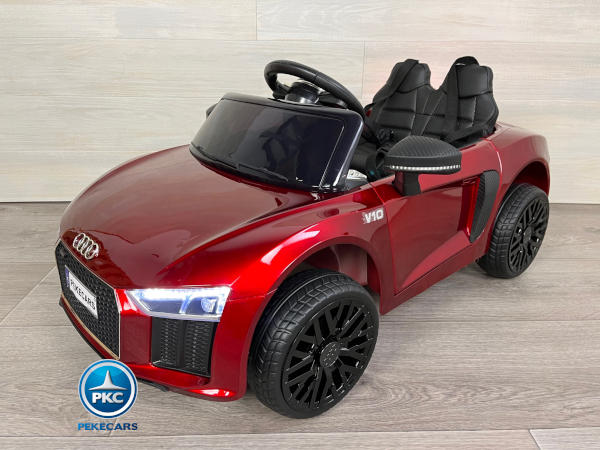 Coche eléctrico para niños Audi Little R8 Spyder Rojo Metalizado vista principal