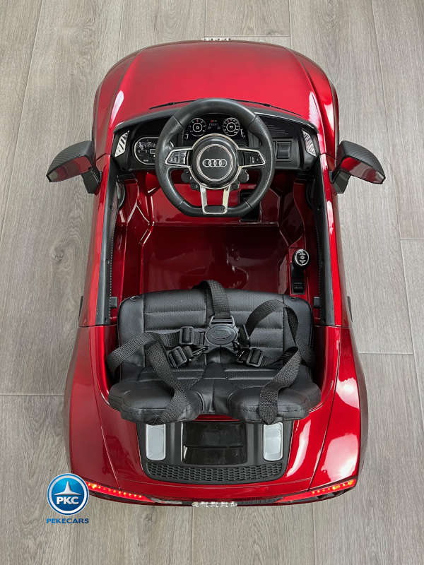 Coche eléctrico para niños Audi Little R8 Spyder Rojo Metalizado vista desde arriba