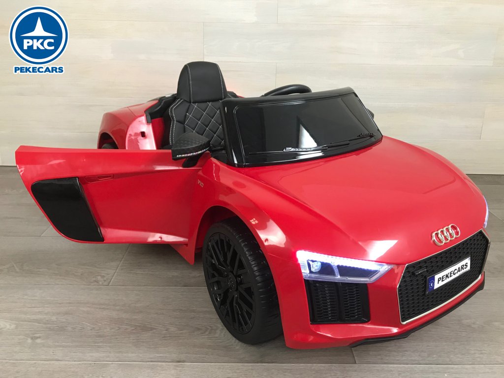 Coche eléctrico para niños Audi R8 Spyder Rojo vista principal