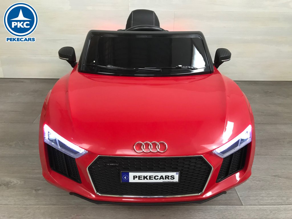 Coche eléctrico para niños Audi R8 Spyder Rojo vista frontal