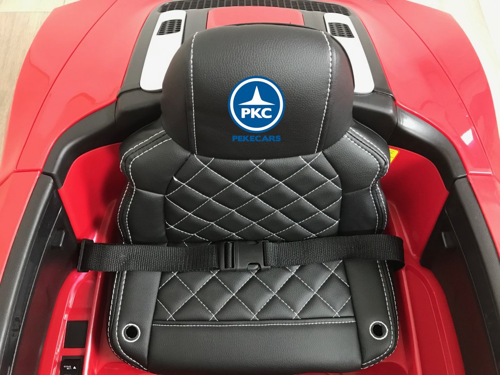 Coche eléctrico para niños Audi R8 Spyder Rojo vista asiento