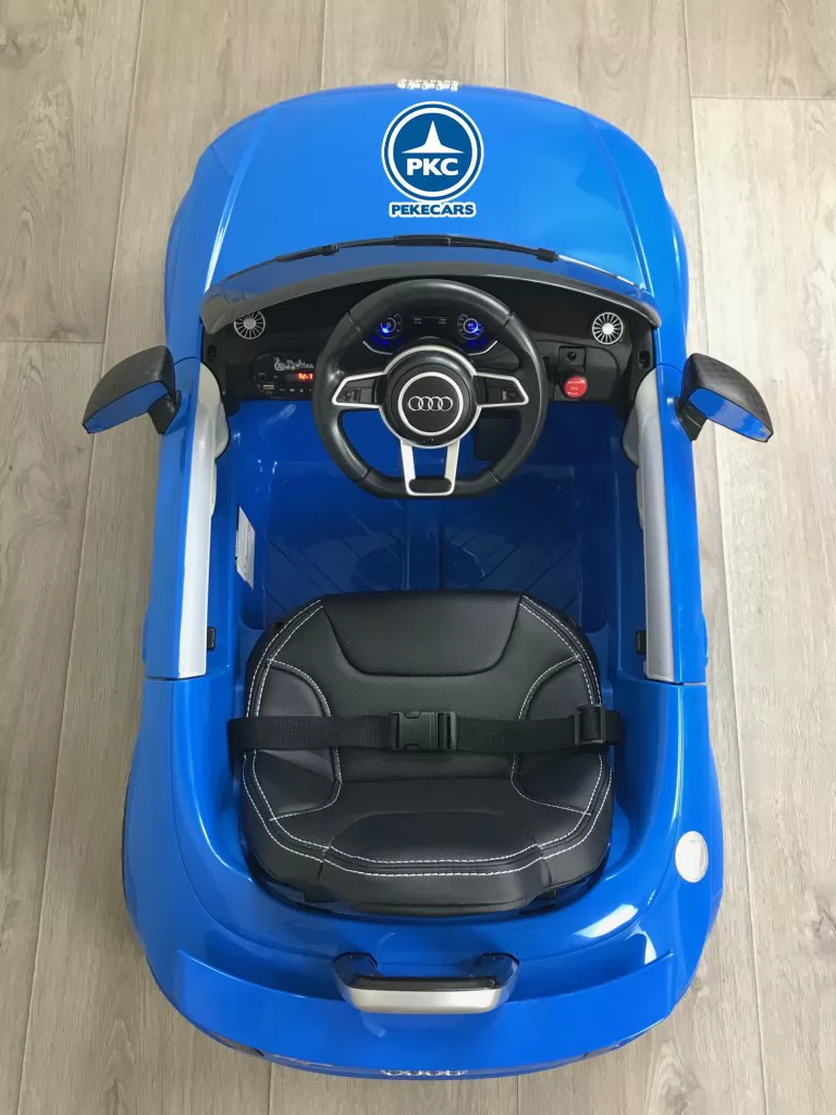 Coche eléctrico para niños Audi TT Azul vista picada