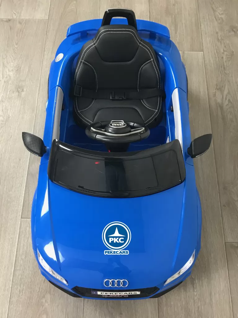Coche eléctrico para niños Audi TT Azul vista picada 2
