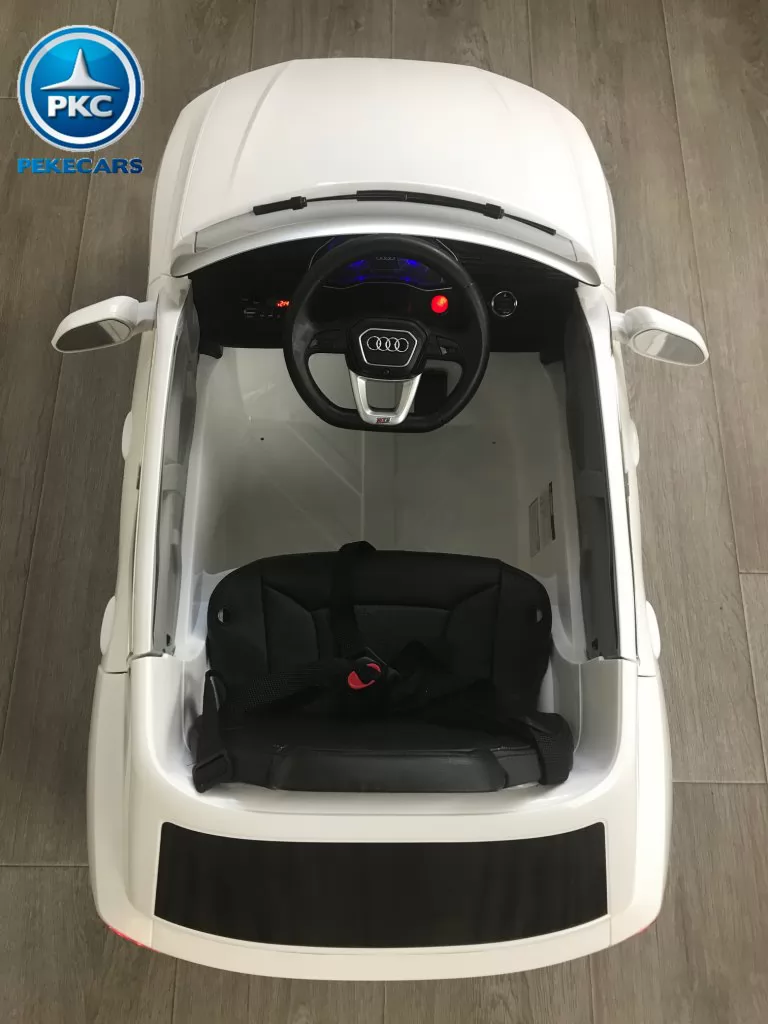 coche eléctrico infantil Audi Q8 12V Blanco vista picada