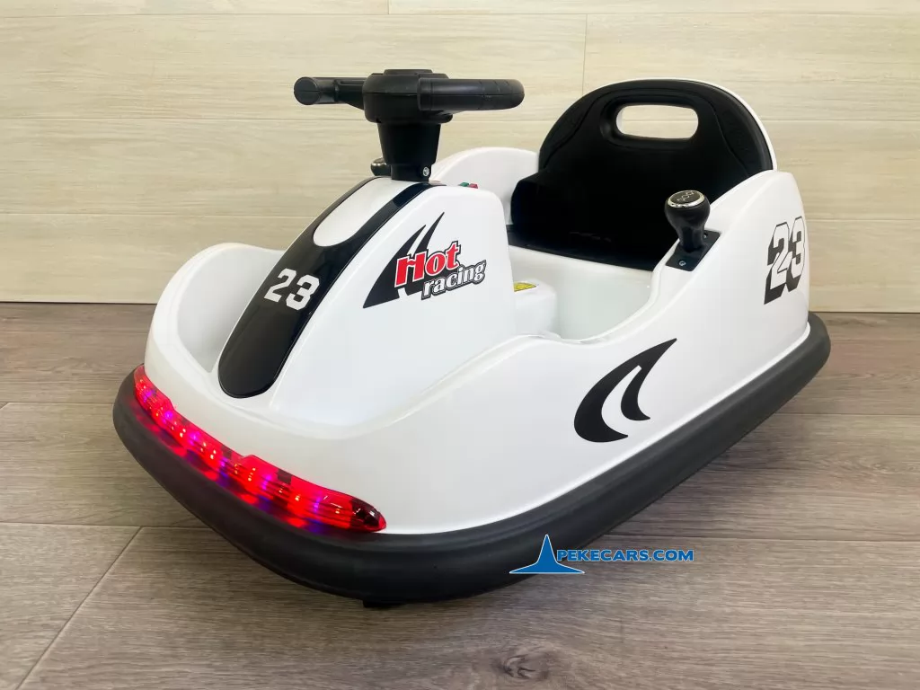 Auto de choques Racing GTS 12V Blanco lateral detalle