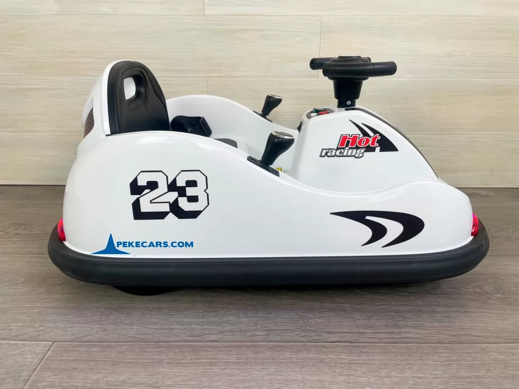 Auto de choques Racing GTS 12V Blanco lado