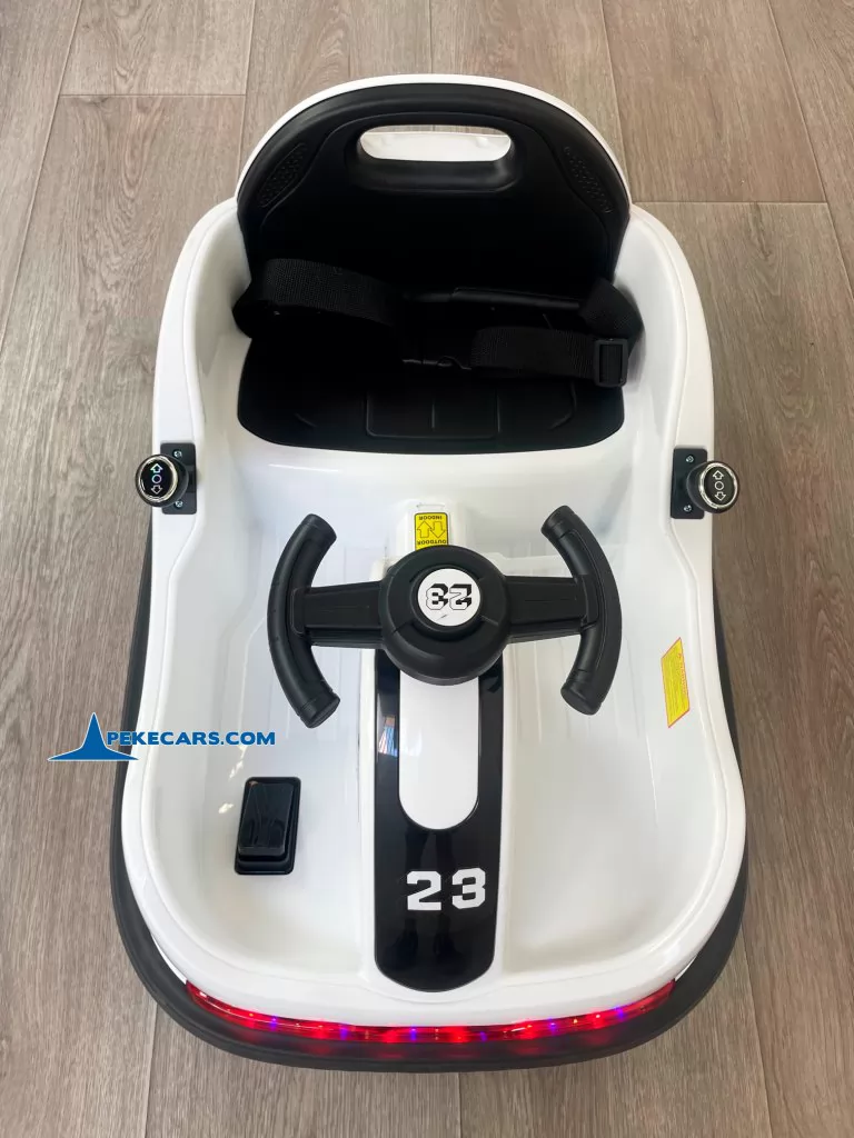 Auto de choques Racing GTS 12V Blanco vista arriba