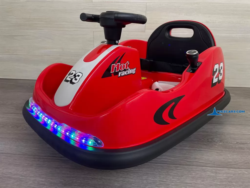 coches teledirigidos auto choque 12v racing rojo lado derecho